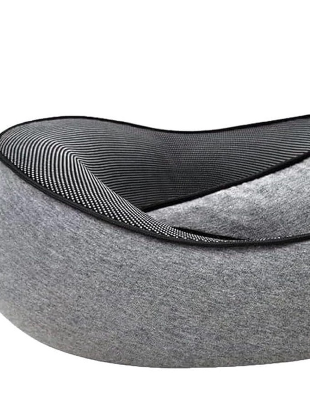 Amazon Gray Travel Neck Pillow with Breathable Mesh